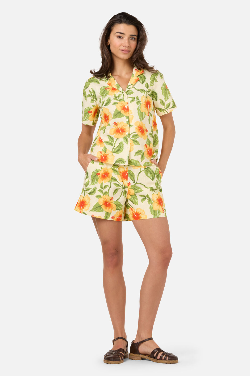 Princess Highway - Hibiscus Summer Short - cream