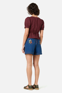 Princess Highway - Nora Prairie Short Sleeve Top - chocolate