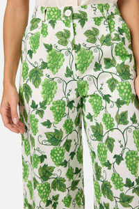 Princess Highway - Grape Vine Summer Pant - green