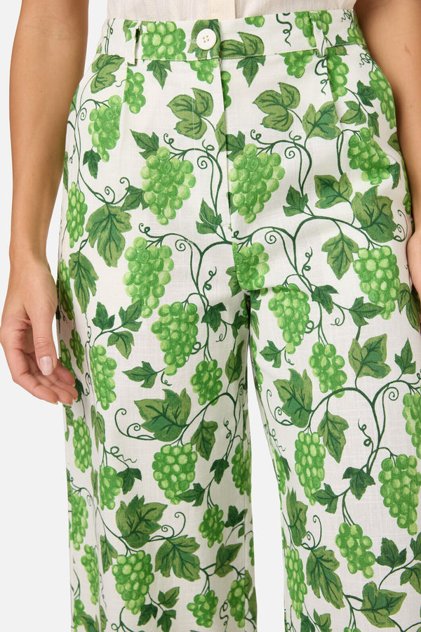 Princess Highway - Grape Vine Summer Pant - green