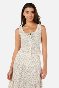 Princess Highway - Elodie Ditsy Corset Top - blue