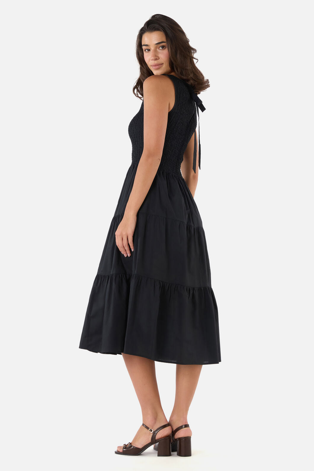 Princess Highway - Avril Shirred Midi Dress - black