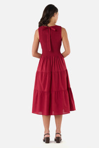 Princess Highway - Avril Shirred Midi Dress - red