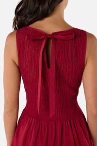 Princess Highway - Avril Shirred Midi Dress - red