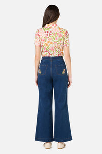 Princess Highway - Liberty Native Emb Denim Jean - blue-denim