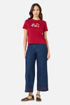 Princess Highway - Horse & Flower Printed Tee - red