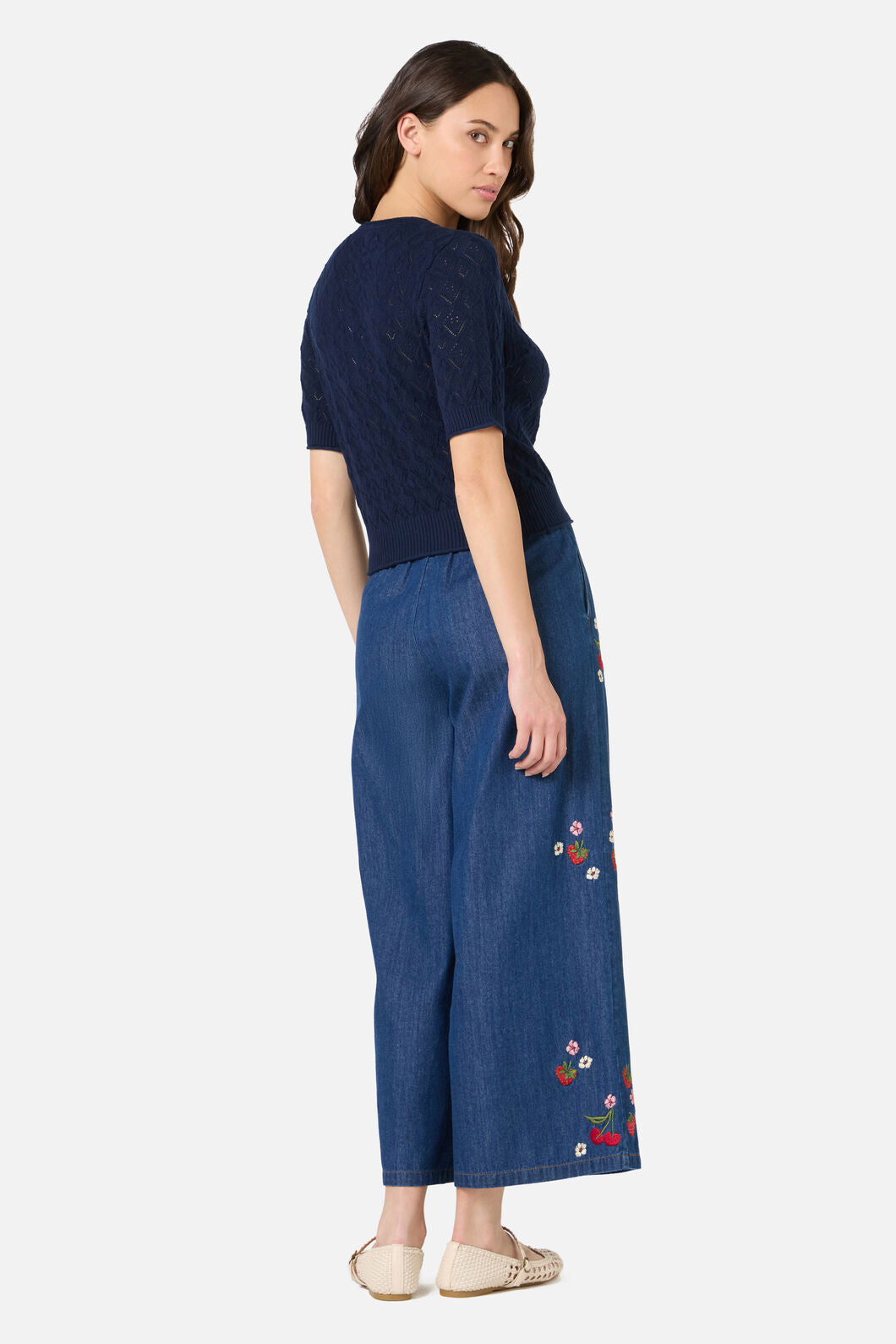 Princess Highway - Wednesday Lace Knit Cardigan - navy