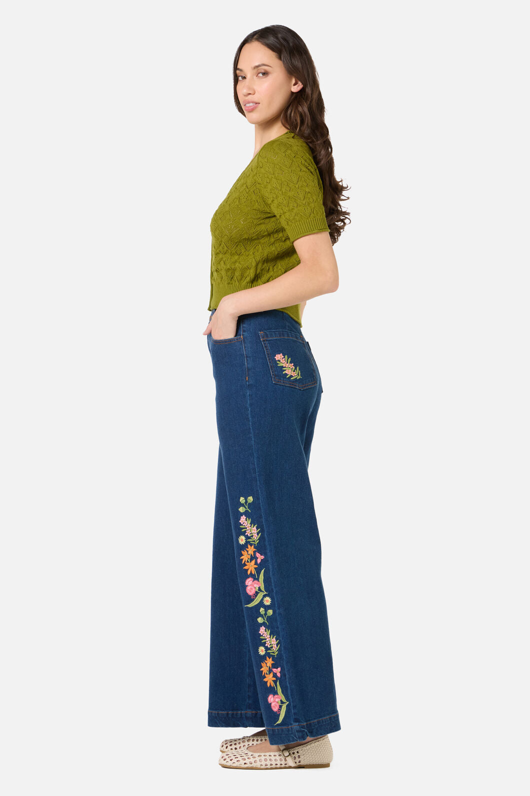 Princess Highway - Wednesday Lace Knit Cardigan - olive