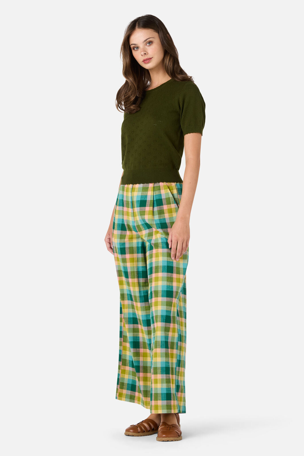 Princess Highway - Amora Heart Knit Top - olive-green