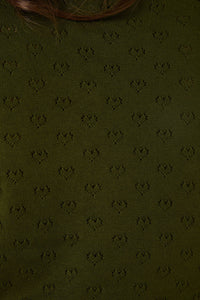 Princess Highway - Amora Heart Knit Top - olive-green