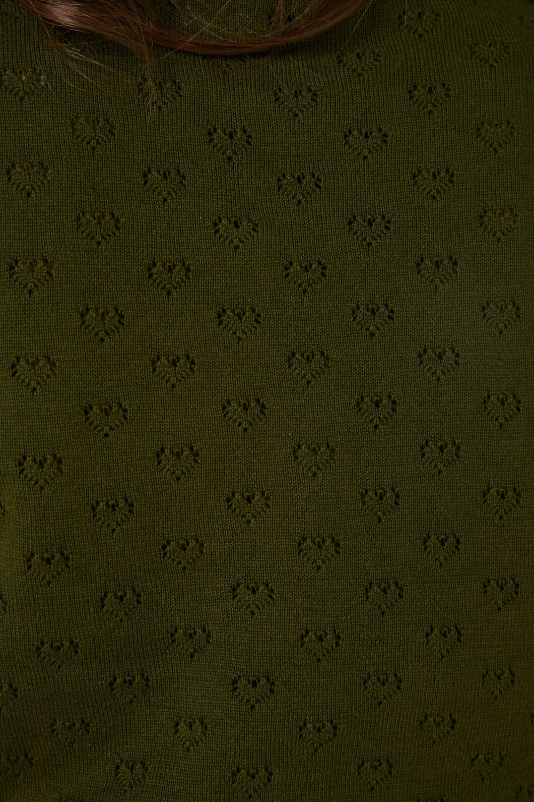 Princess Highway - Amora Heart Knit Top - olive-green