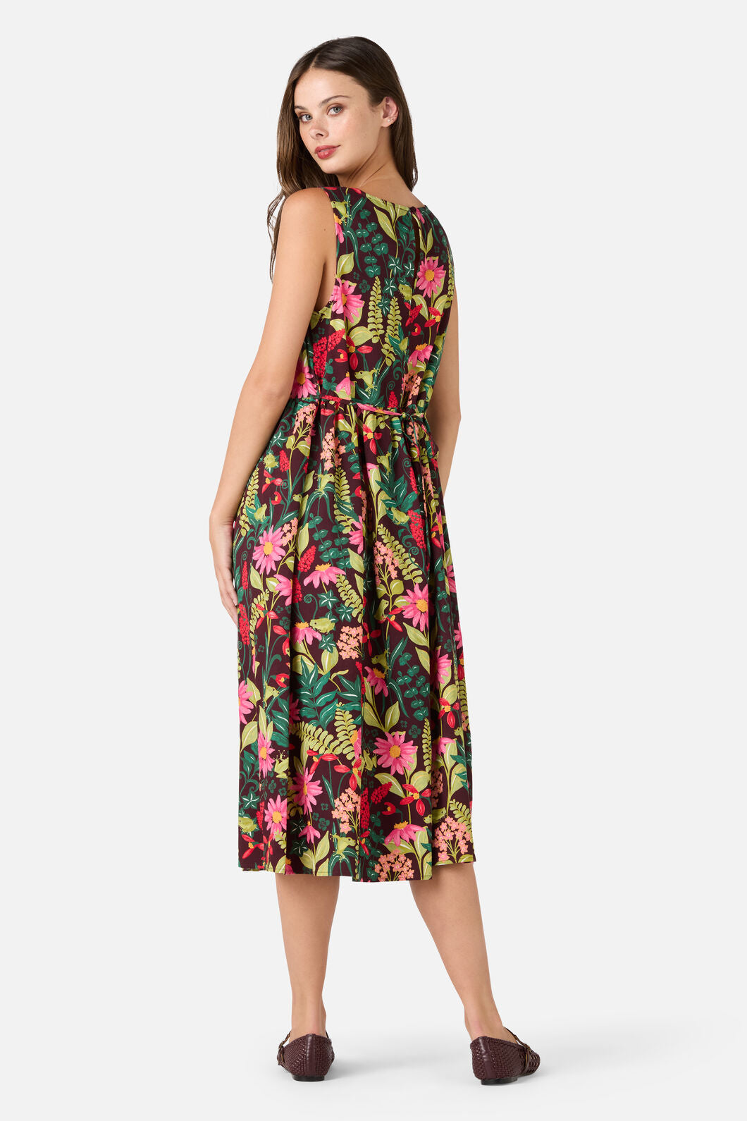 Princess Highway - Tiana Tree Frog Midi Dress - burgundy