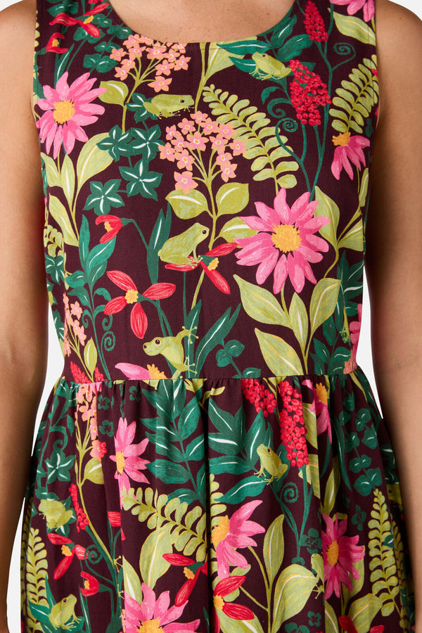 Princess Highway - Tiana Tree Frog Midi Dress - burgundy