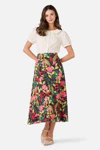 Princess Highway - Tiana Tree Frog Midi Skirt - burgundy