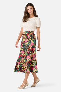 Princess Highway - Tiana Tree Frog Midi Skirt - burgundy