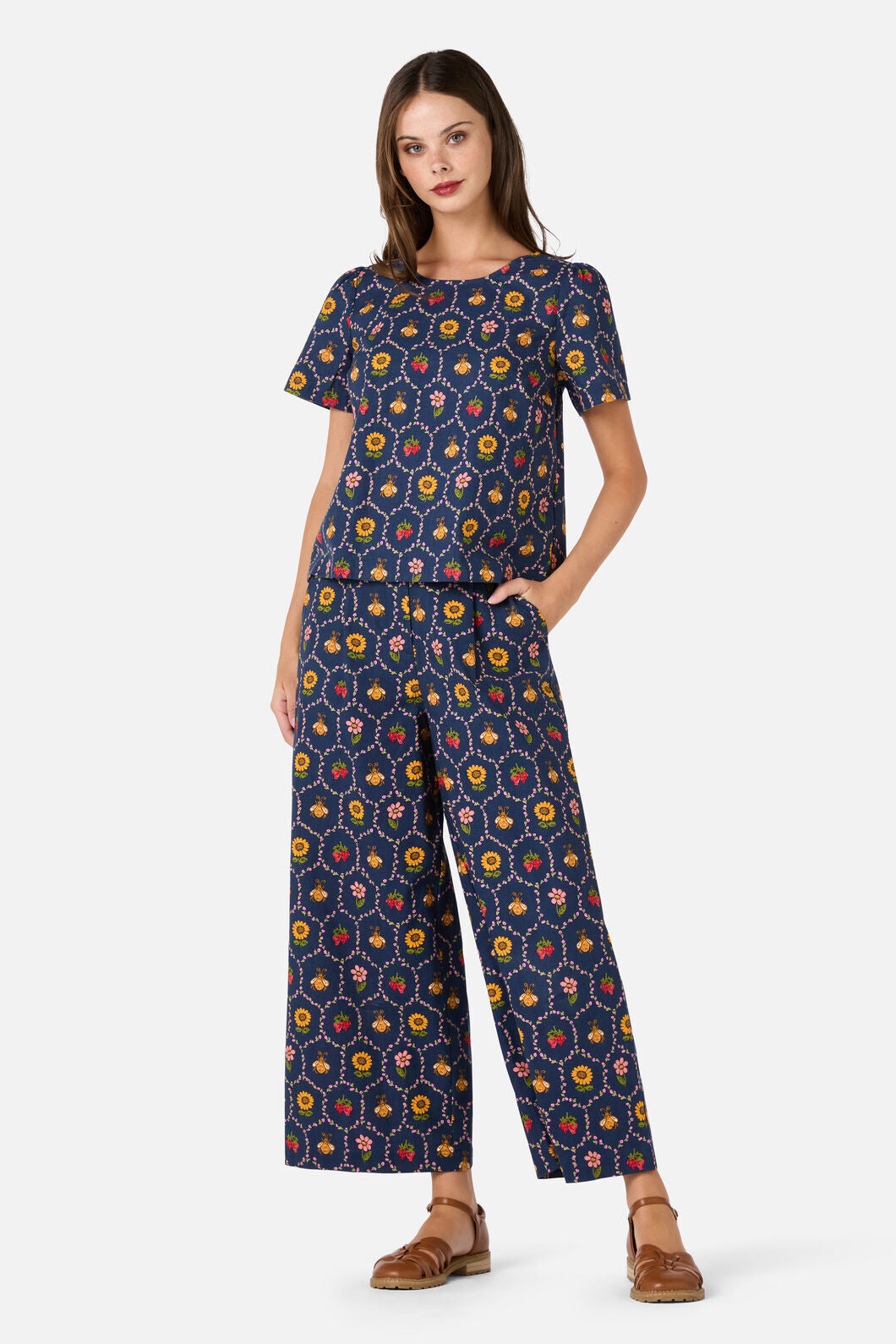 Princess Highway - Honey Bee Hive Pant - navy