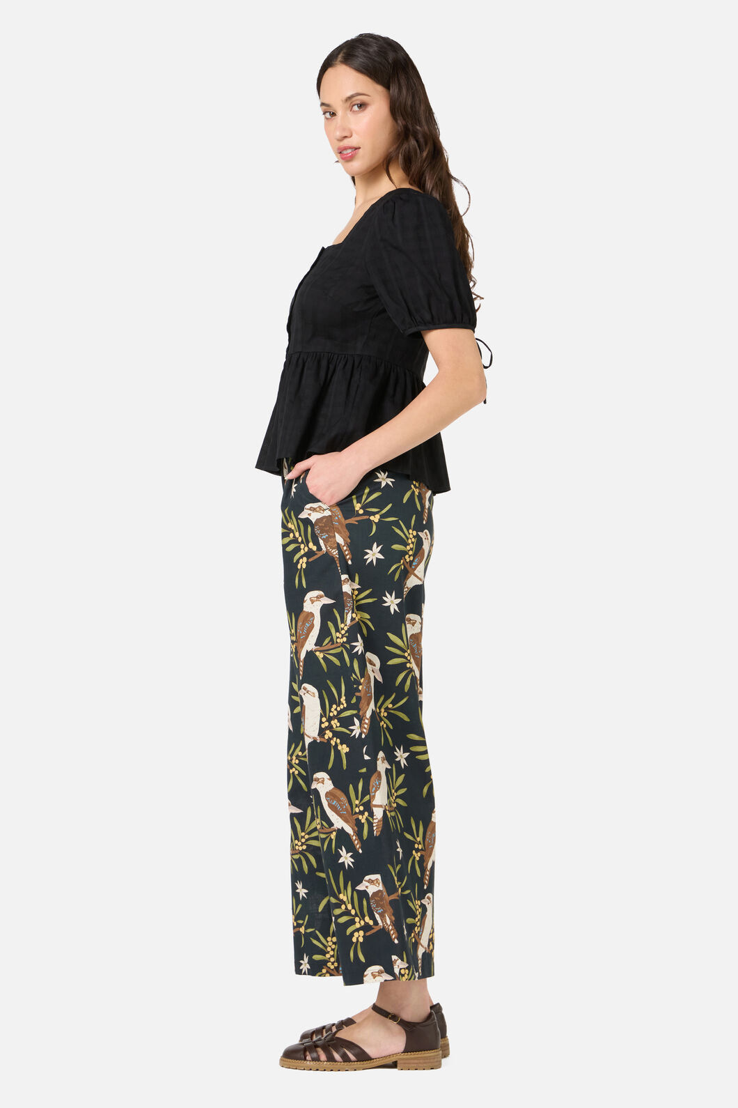 Princess Highway - Eveleigh Peplum Top - black