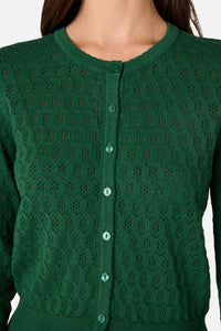 Princess Highway - Mara Long Sleeve Cardigan - green