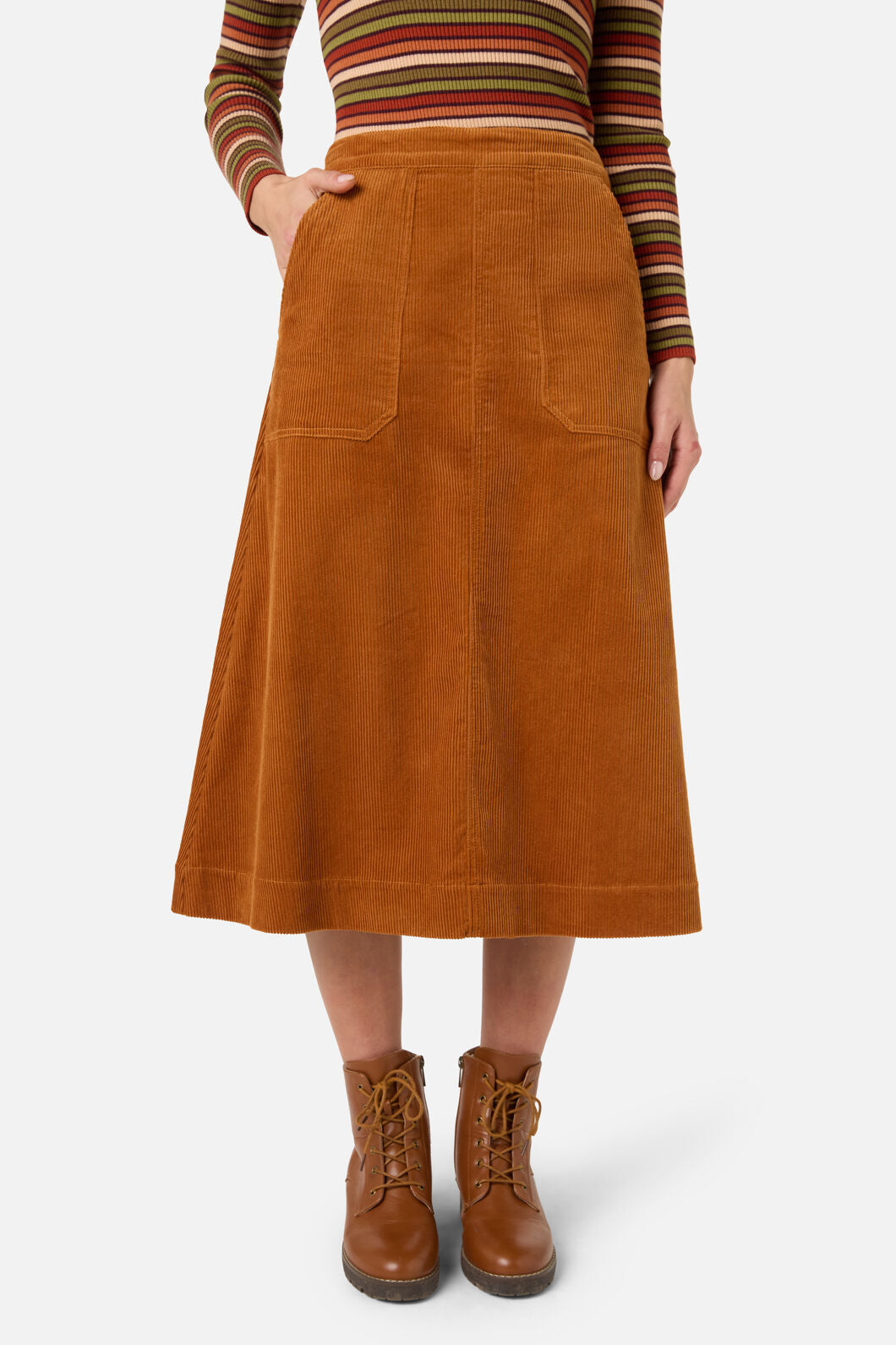 Princess Highway - Felicity Cord Midi Skirt - mustard