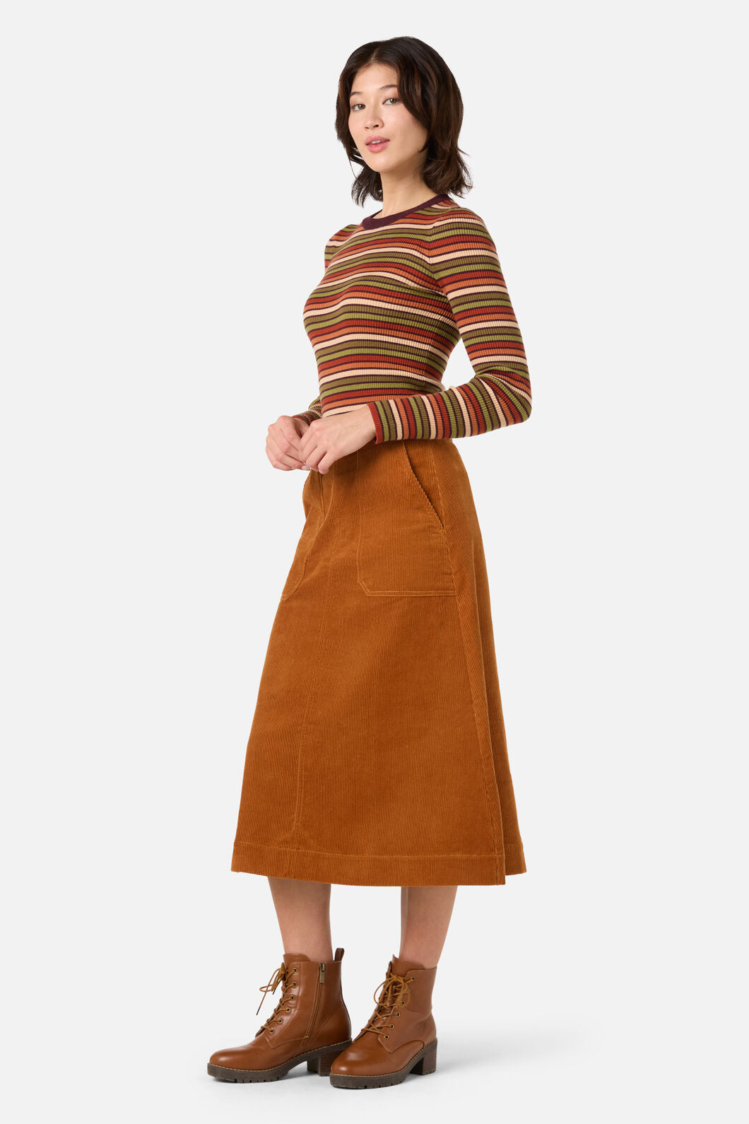 Princess Highway - Felicity Cord Midi Skirt - mustard