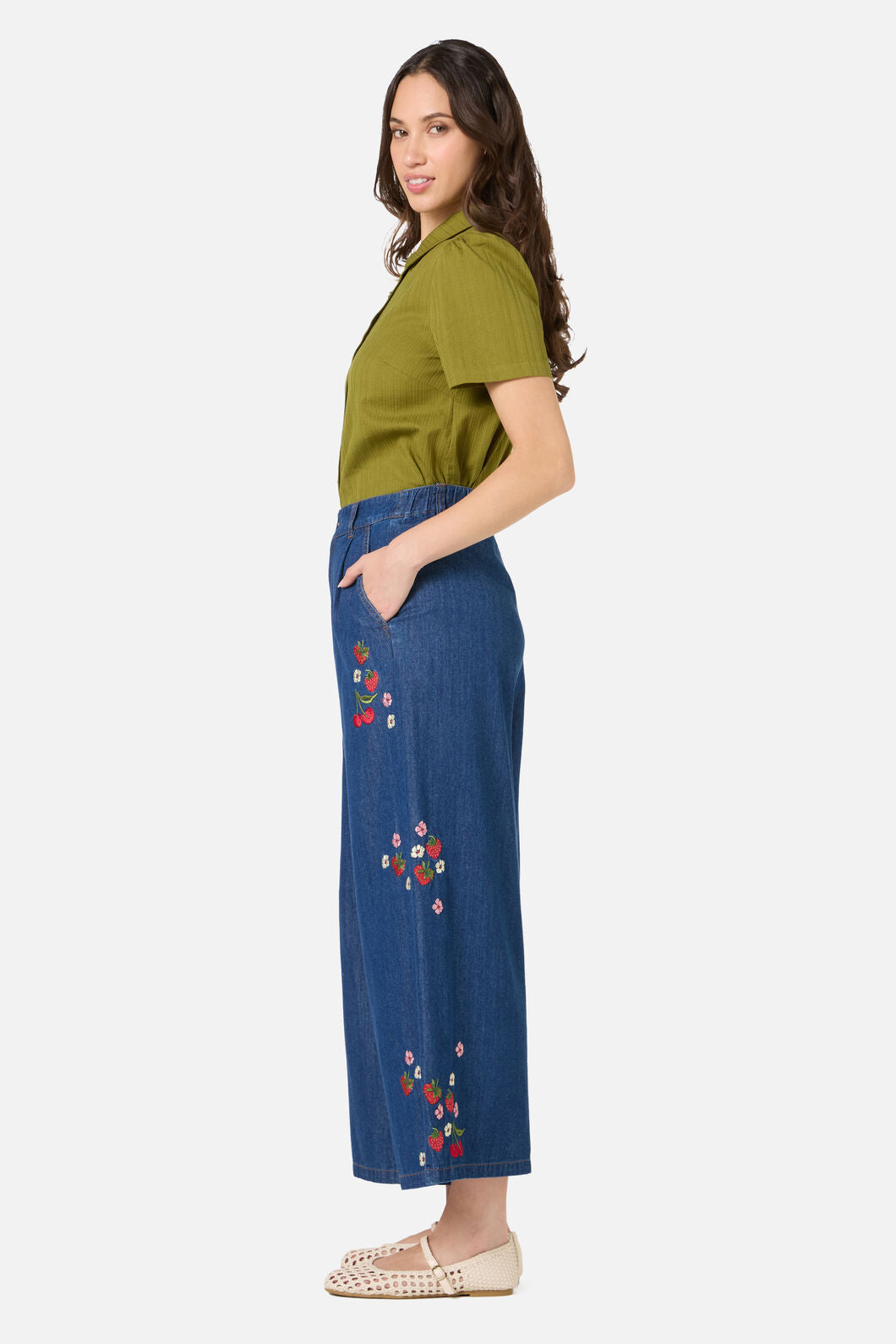 Princess Highway - Lee Short Sleeve Blouse - olive