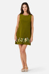 Princess Highway - Tree Frog Embroidered Dress - green