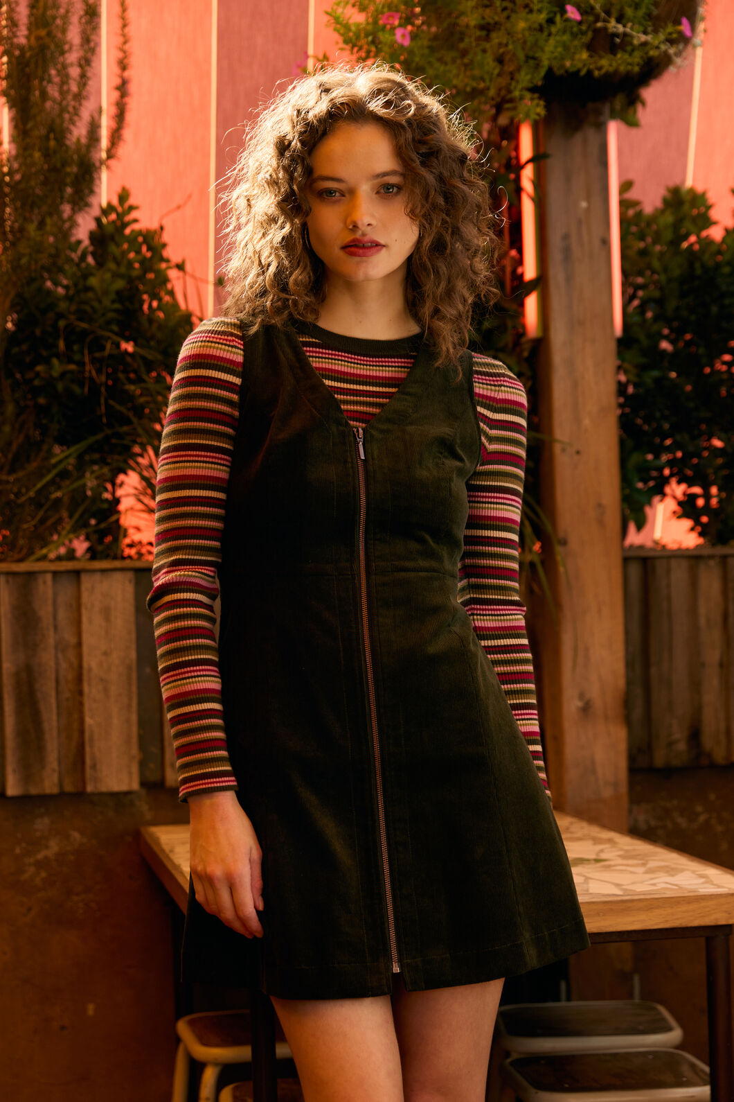 Honey Cord Pinafore – Dangerfield NZ
