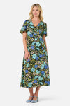 Princess Highway - Gloria 70'S Floral Midi Dress - teal