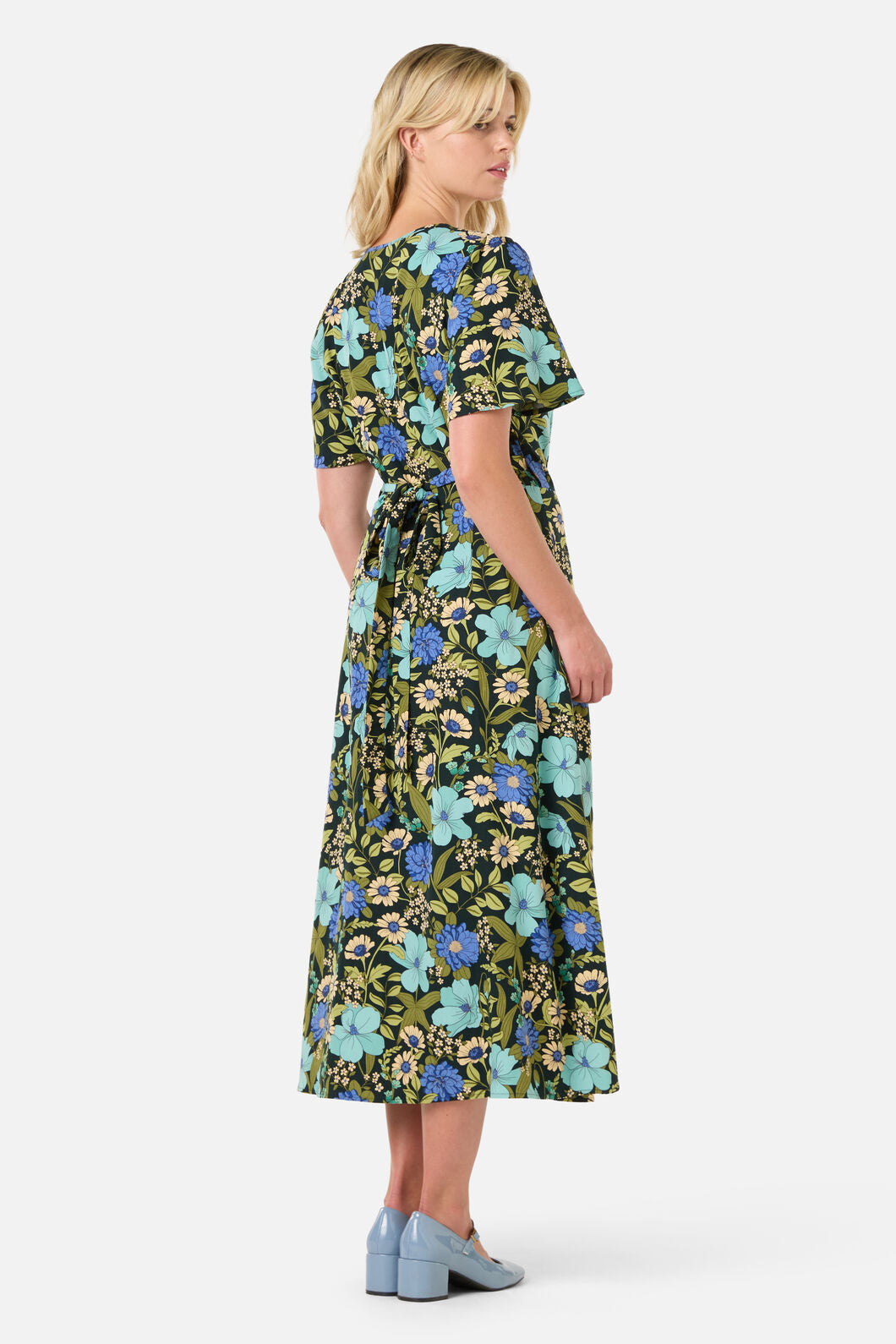 Princess Highway - Gloria 70'S Floral Midi Dress - teal