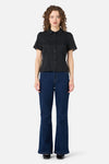 Princess Highway - Dolly Spot Short Sleeve Blouse - black