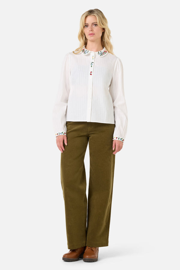 Princess Highway - Garden Embroidered Blouse - cream