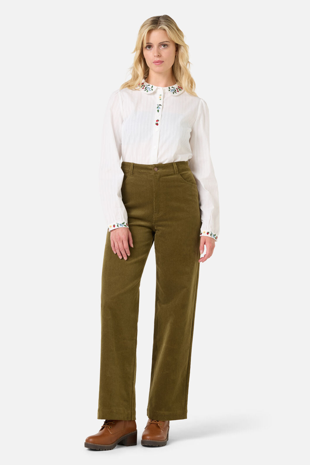 Princess Highway - Garden Embroidered Blouse - cream