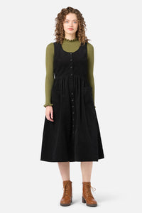 Princess Highway - Demi Cord Pinafore Dress - black