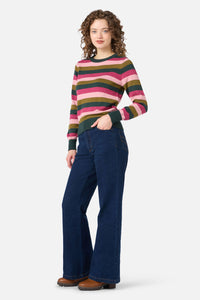 Princess Highway - Raphaelle Stripe Knit Jumper - green
