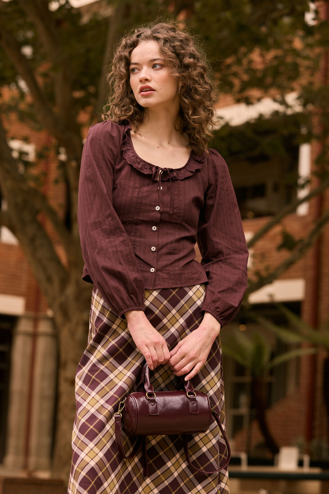 Princess Highway - Willow Prairie Long Sleeve Top - chocolate