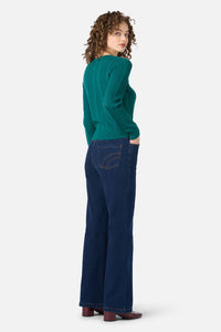 Princess Highway - Lisa Pointelle Cardigan - teal