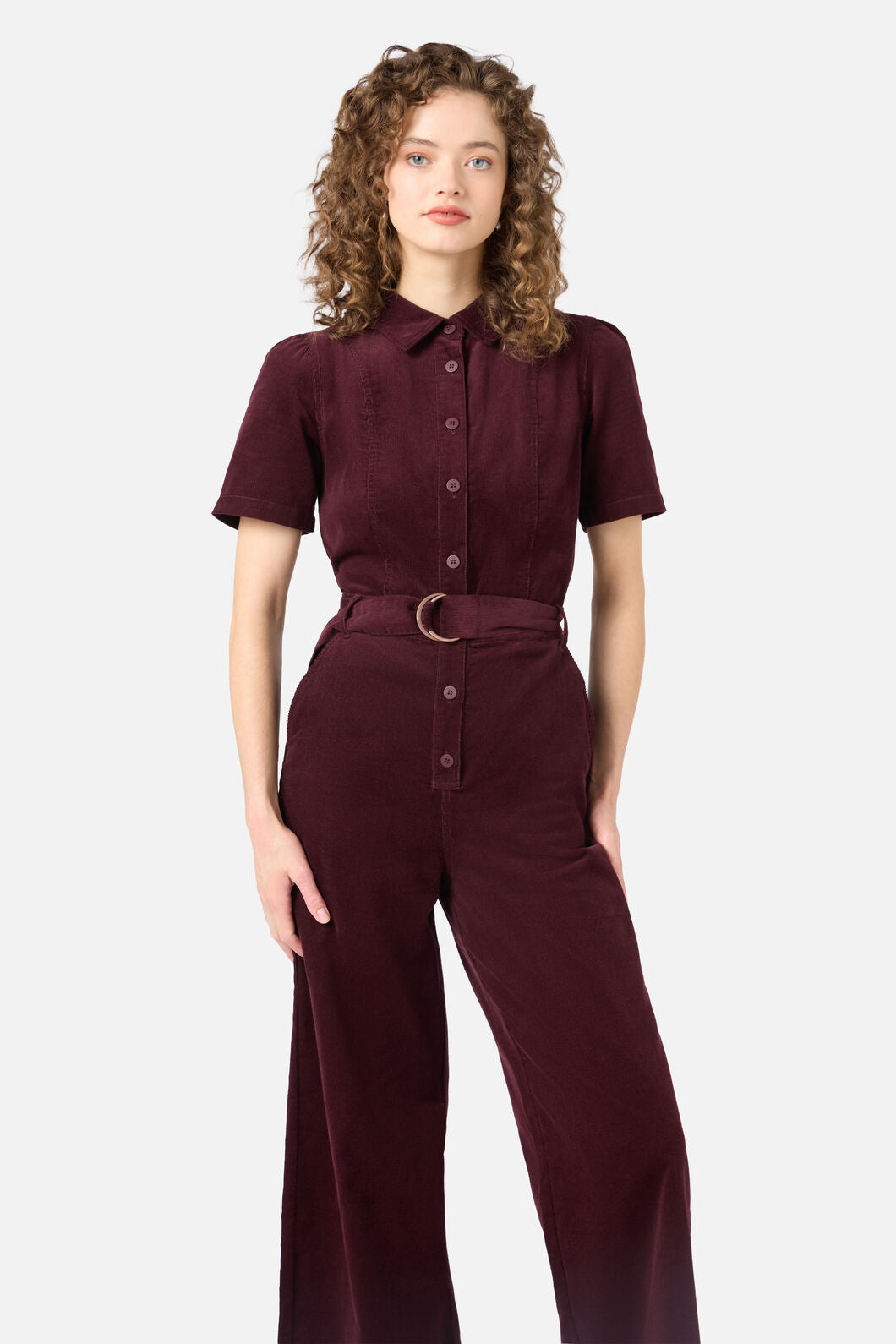 Princess Highway - Demi Cord Jumpsuit - plum