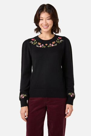 Princess Highway - Winona Flower Emb Jumper - black