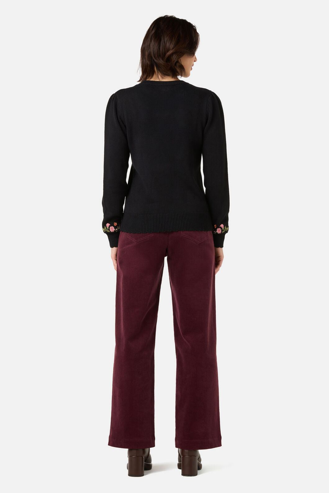 Princess Highway - Winona Flower Emb Jumper - black