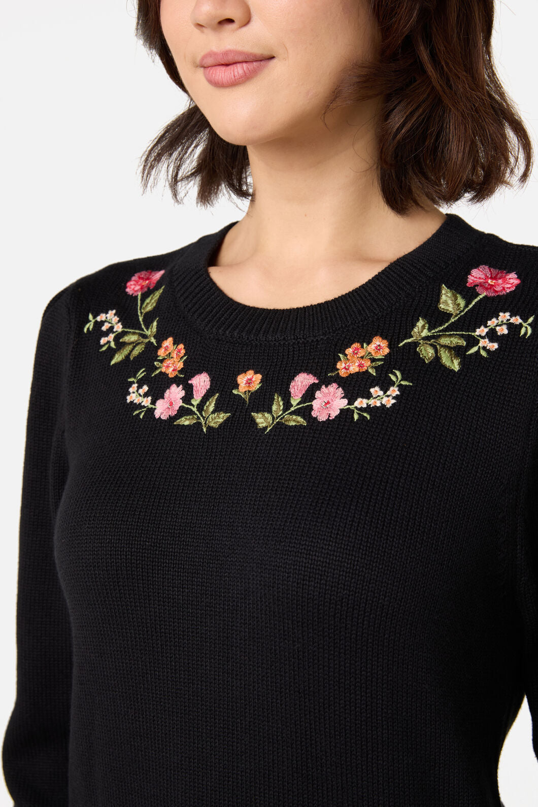 Princess Highway - Winona Flower Emb Jumper - black