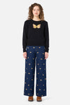 Princess Highway - Butterfly Embroidered Jumper - black