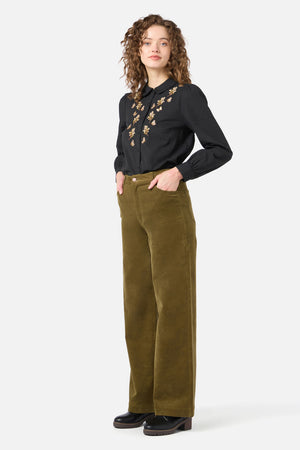 Princess Highway - Butterfly Embroidered Blouse - black