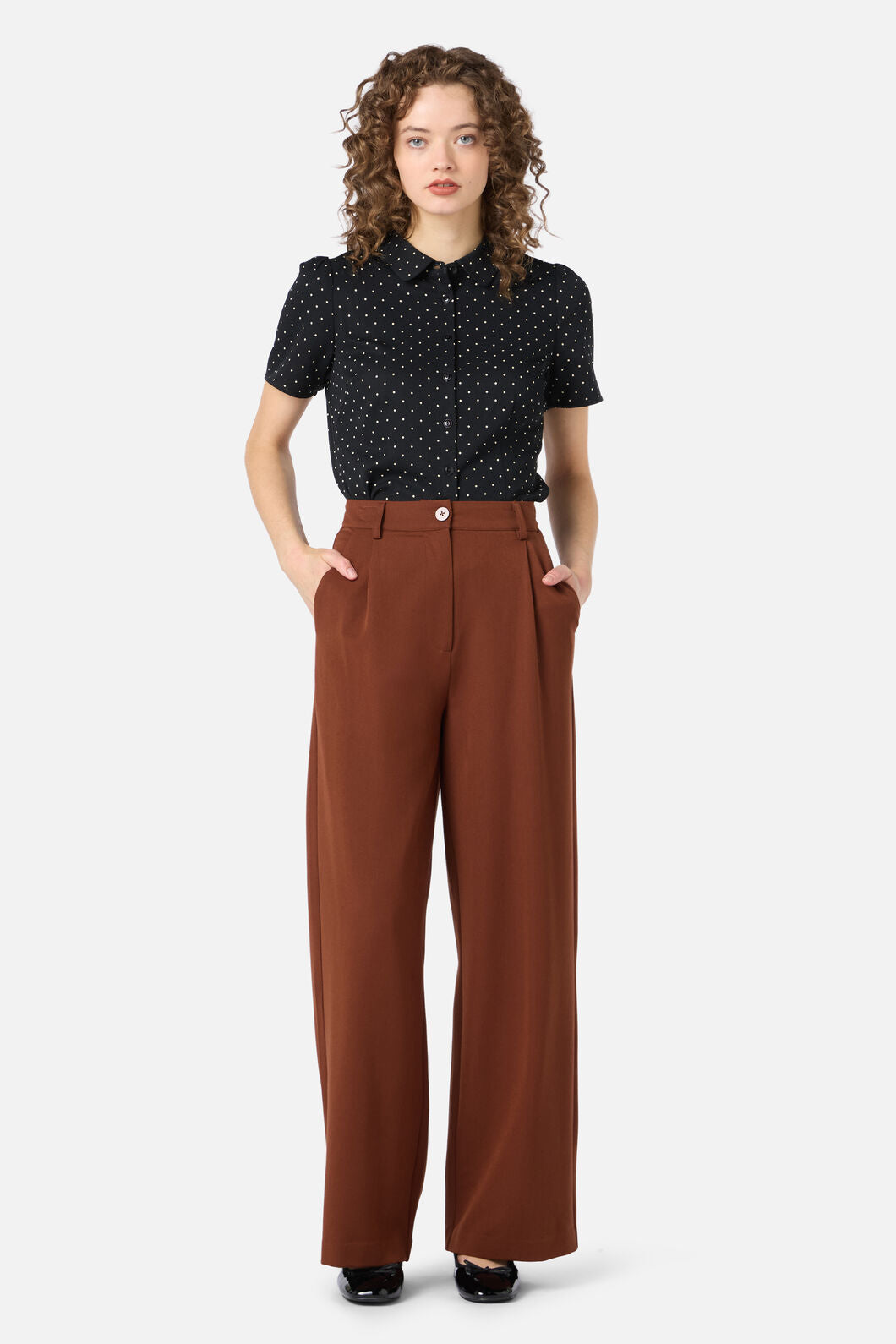 Princess Highway - Chelsea Tailored Wide Leg Pant - chocolate