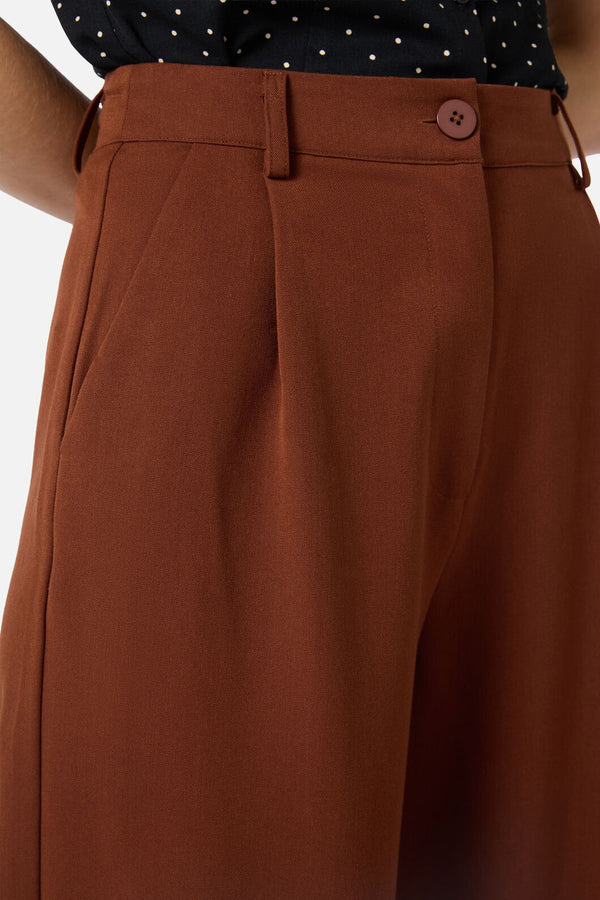 Princess Highway - Chelsea Tailored Wide Leg Pant - chocolate