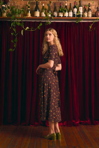 Princess Highway - Evie Rose Midi Wrap Dress - burgundy