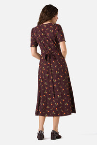 Princess Highway - Evie Rose Midi Wrap Dress - burgundy