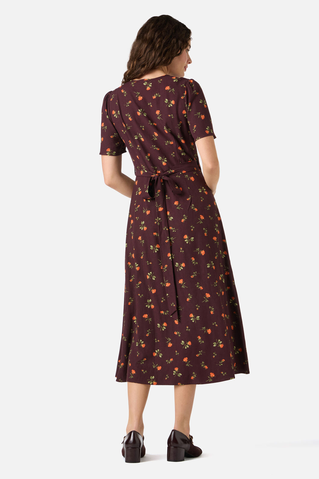 Princess Highway - Evie Rose Midi Wrap Dress - burgundy