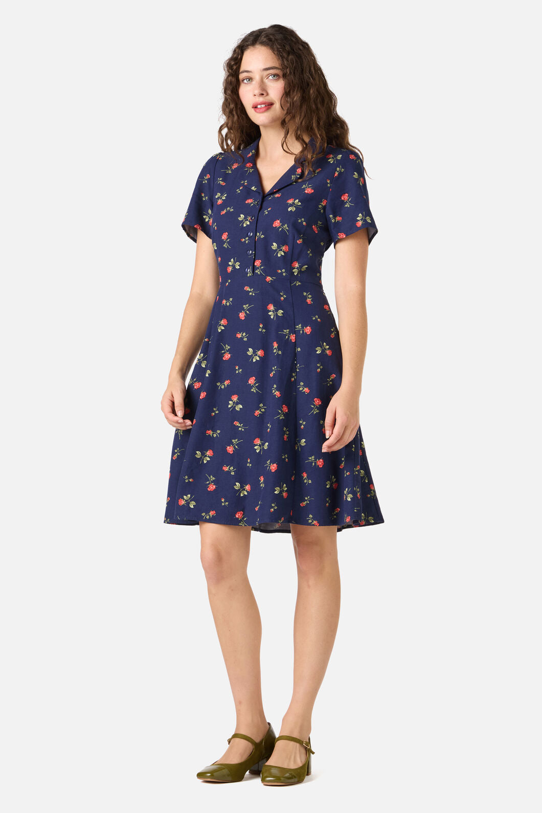 Princess Highway - Evie Rose Tea Dress - navy