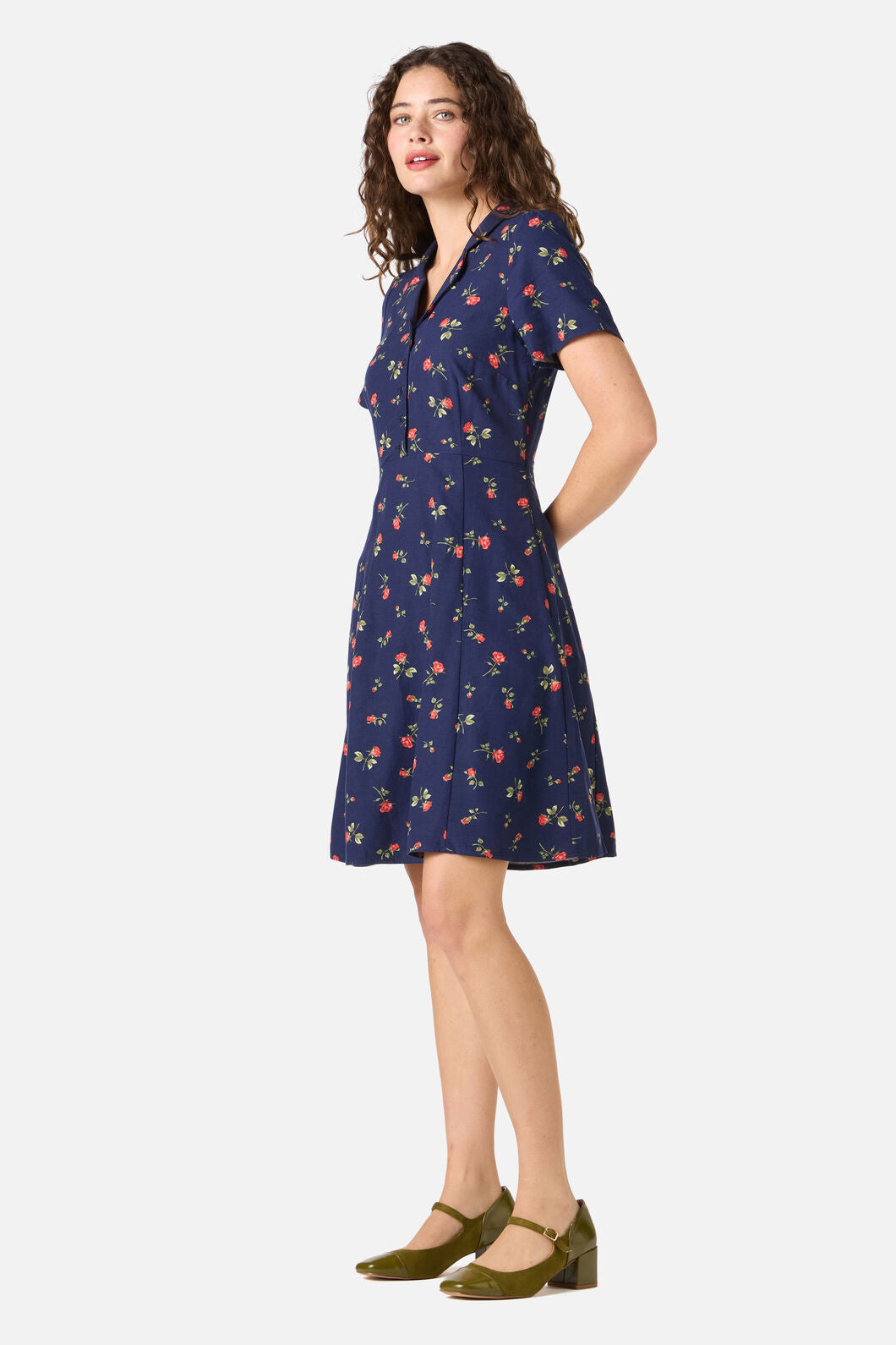 Princess Highway - Evie Rose Tea Dress - navy