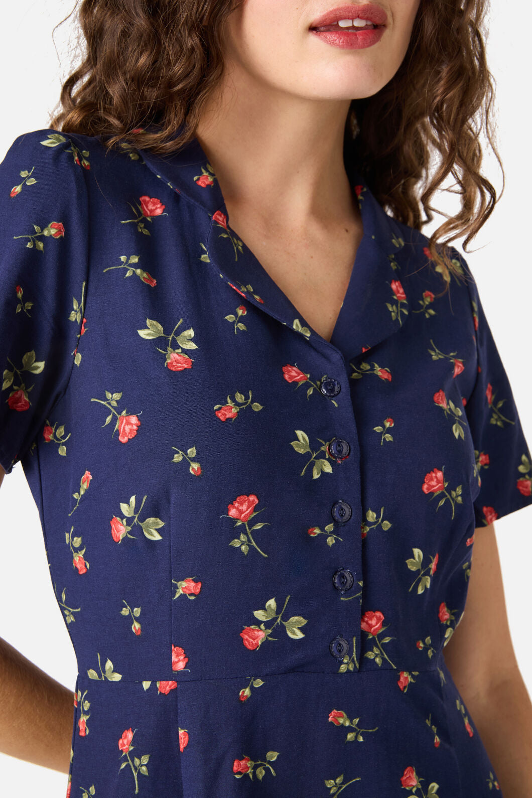 Princess Highway - Evie Rose Tea Dress - navy